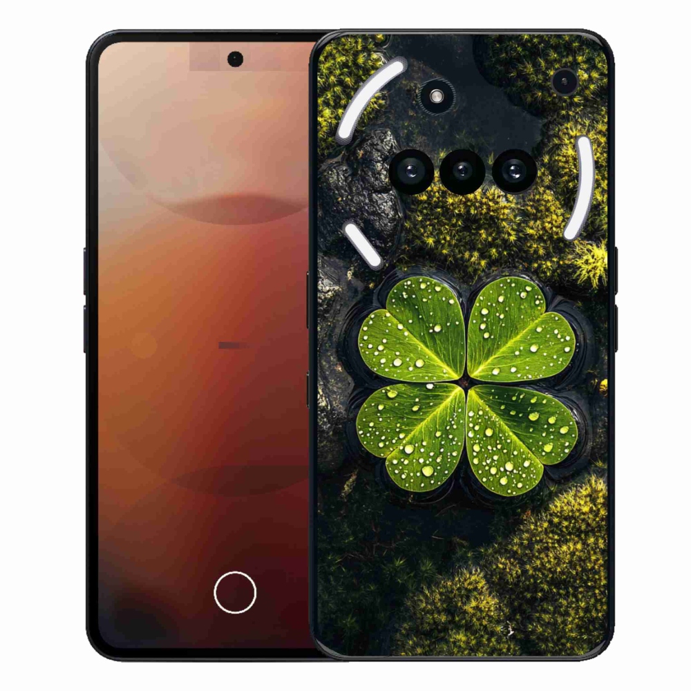 Gelový kryt mmCase na Nothing Phone (3a) - čtyřlístek