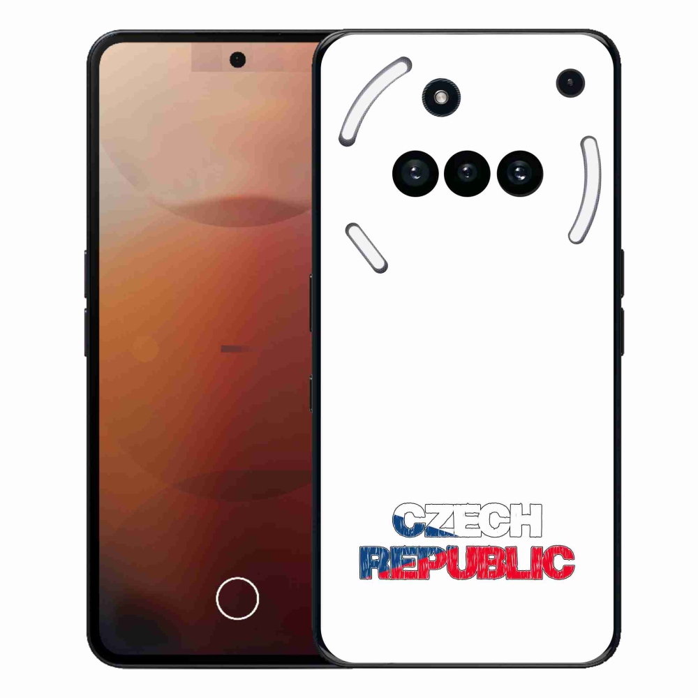 Gelový kryt mmCase na Nothing Phone (3a) - Czech Republic bílé pozadí