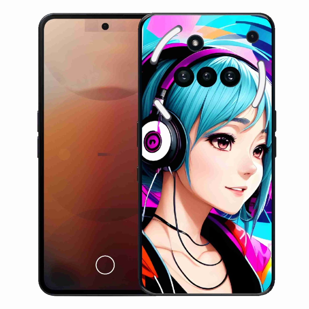 Gelový kryt mmCase na Nothing Phone (3a) - dívka se sluchátky