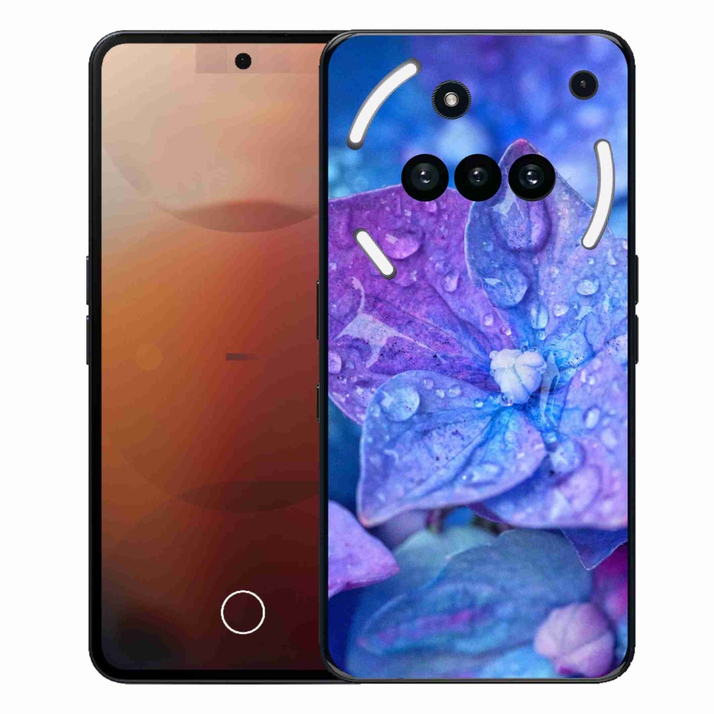 Gelový kryt mmCase na Nothing Phone (3a) - fialový květ