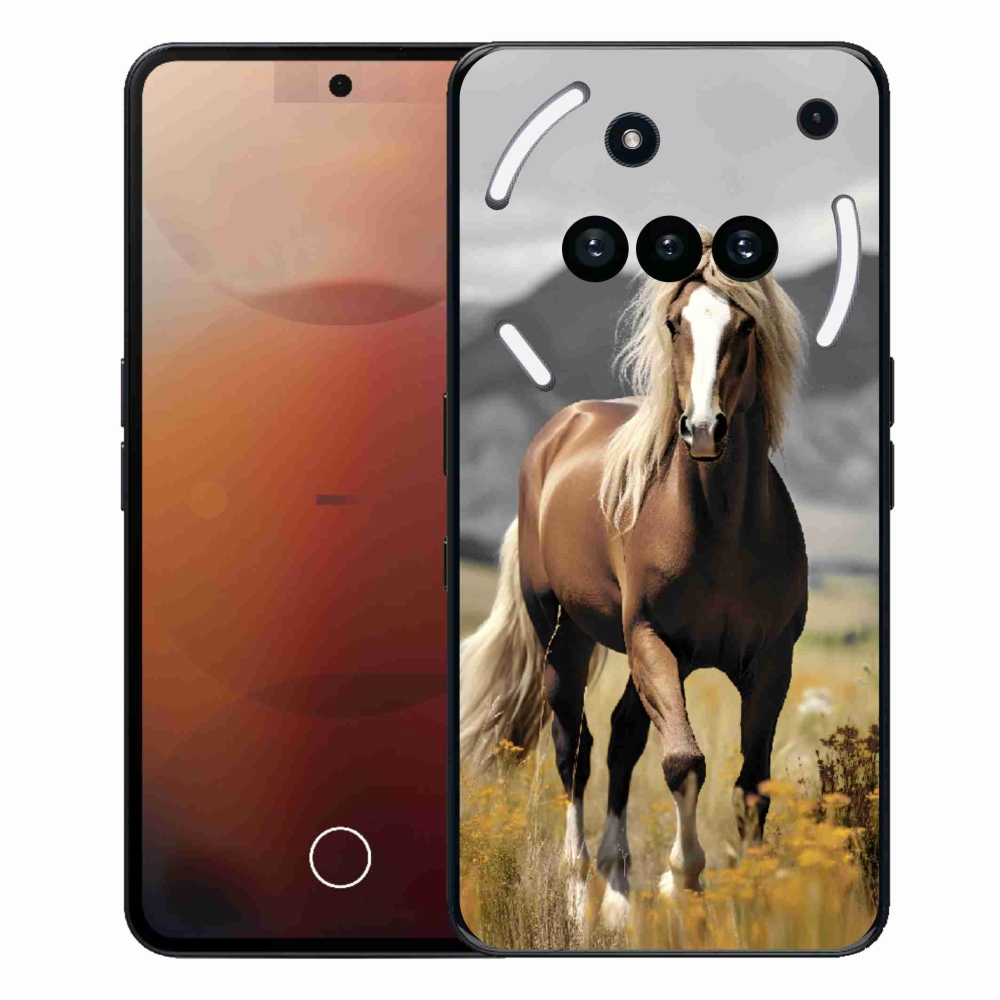 Gelový kryt mmCase na Nothing Phone (3a) - hnědý kůň 1