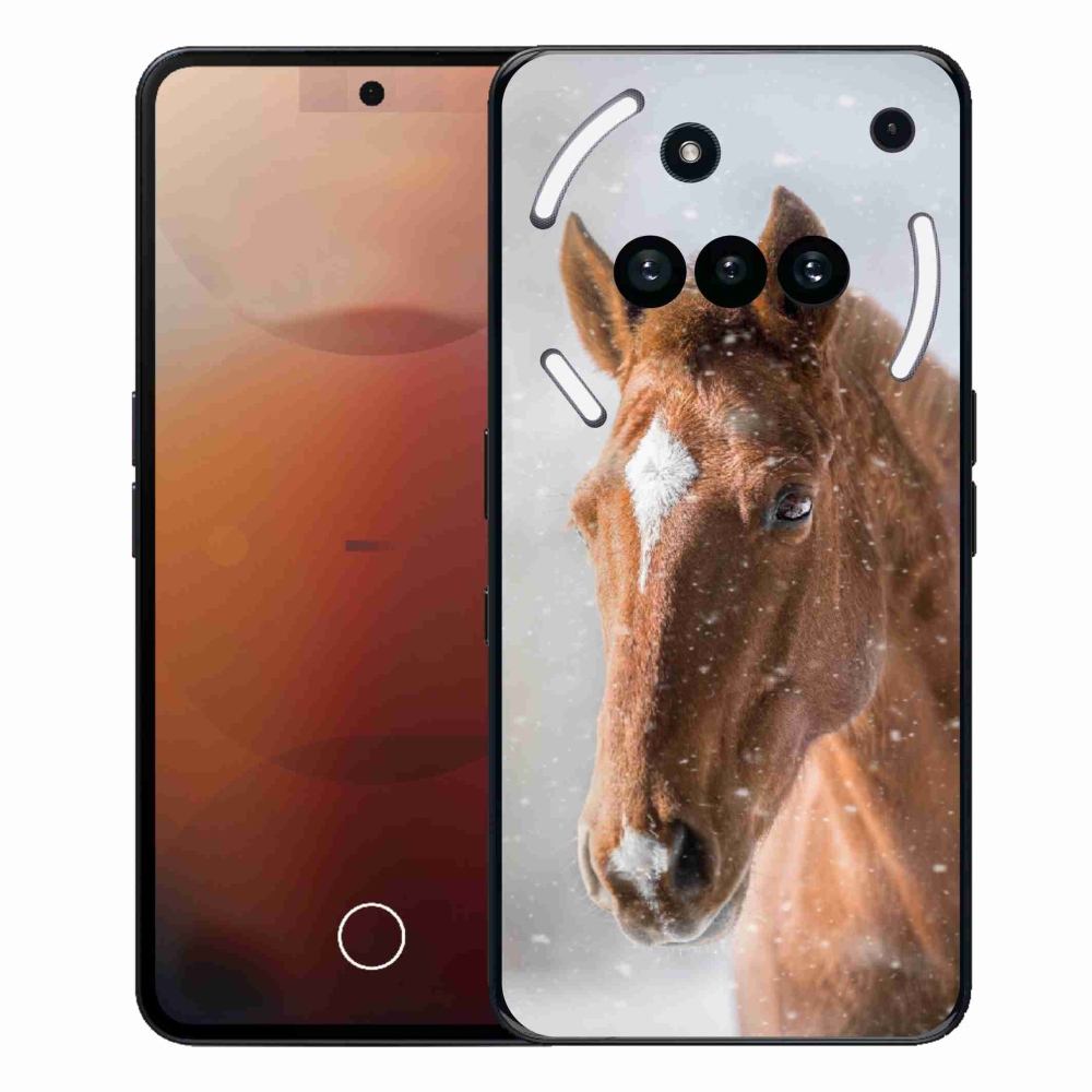 Gelový kryt mmCase na Nothing Phone (3a) - hnědý kůň 2