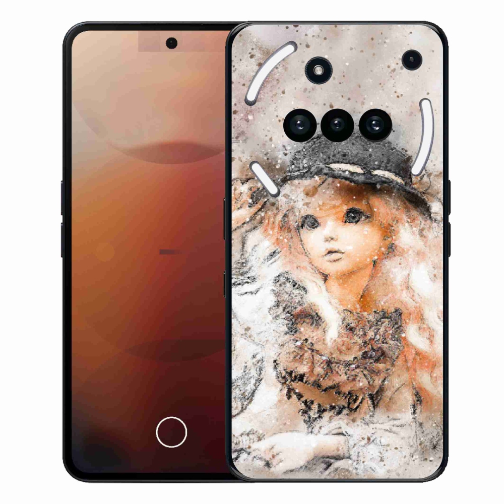Gelový kryt mmCase na Nothing Phone (3a) - holčička s kloboukem