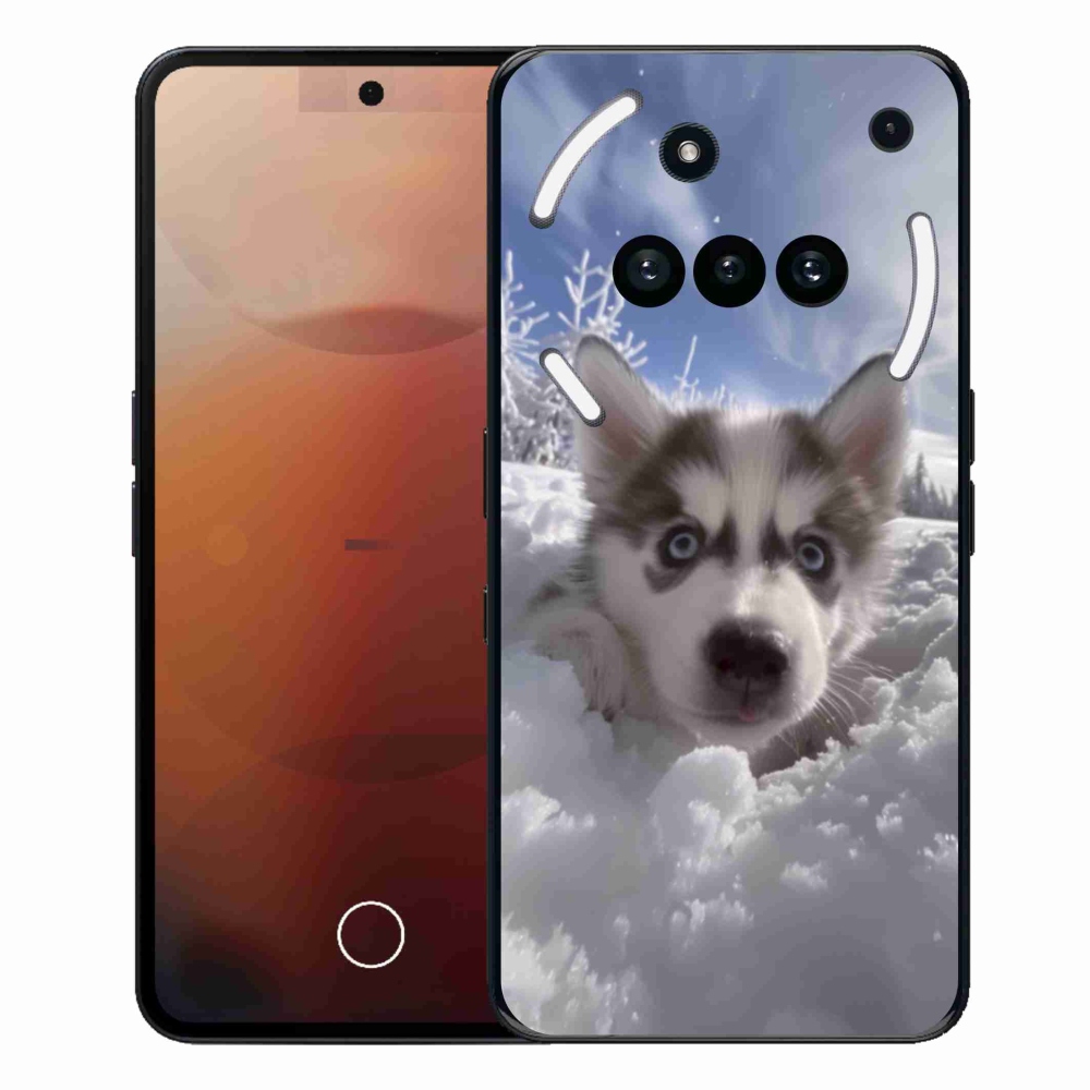 Gelový kryt mmCase na Nothing Phone (3a) - husky ve sněhu