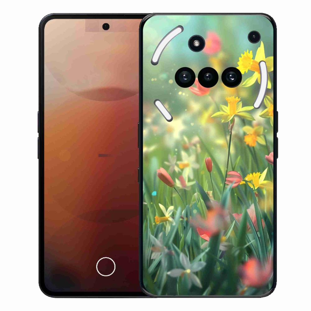 Gelový kryt mmCase na Nothing Phone (3a) - jarní květy