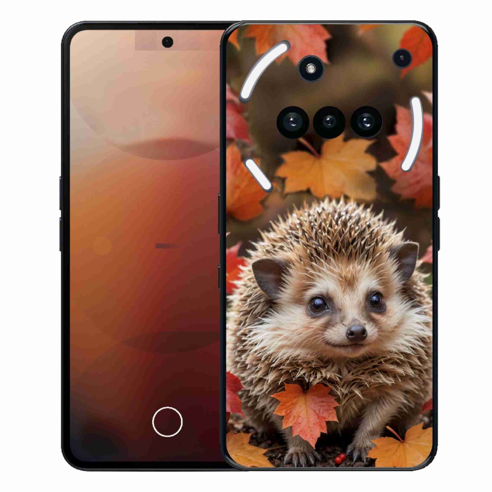 Gelový kryt mmCase na Nothing Phone (3a) - ježek v listí