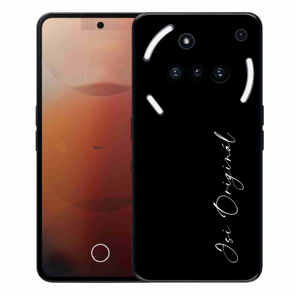 Gelový kryt mmCase na Nothing Phone (3a) - jsi originál černé pozadí