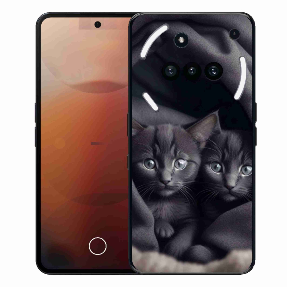 Gelový kryt mmCase na Nothing Phone (3a) - kočičí duo