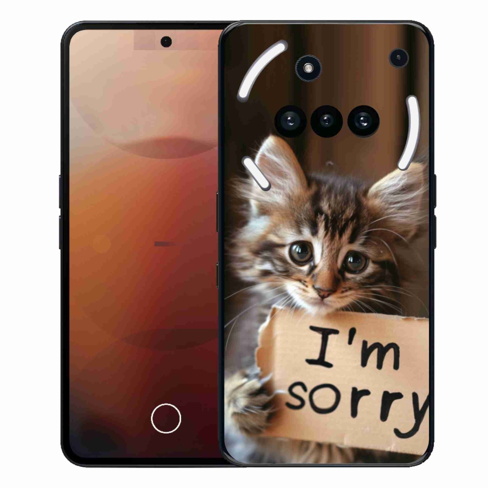 Gelový kryt mmCase na Nothing Phone (3a) - kočíčí omluva