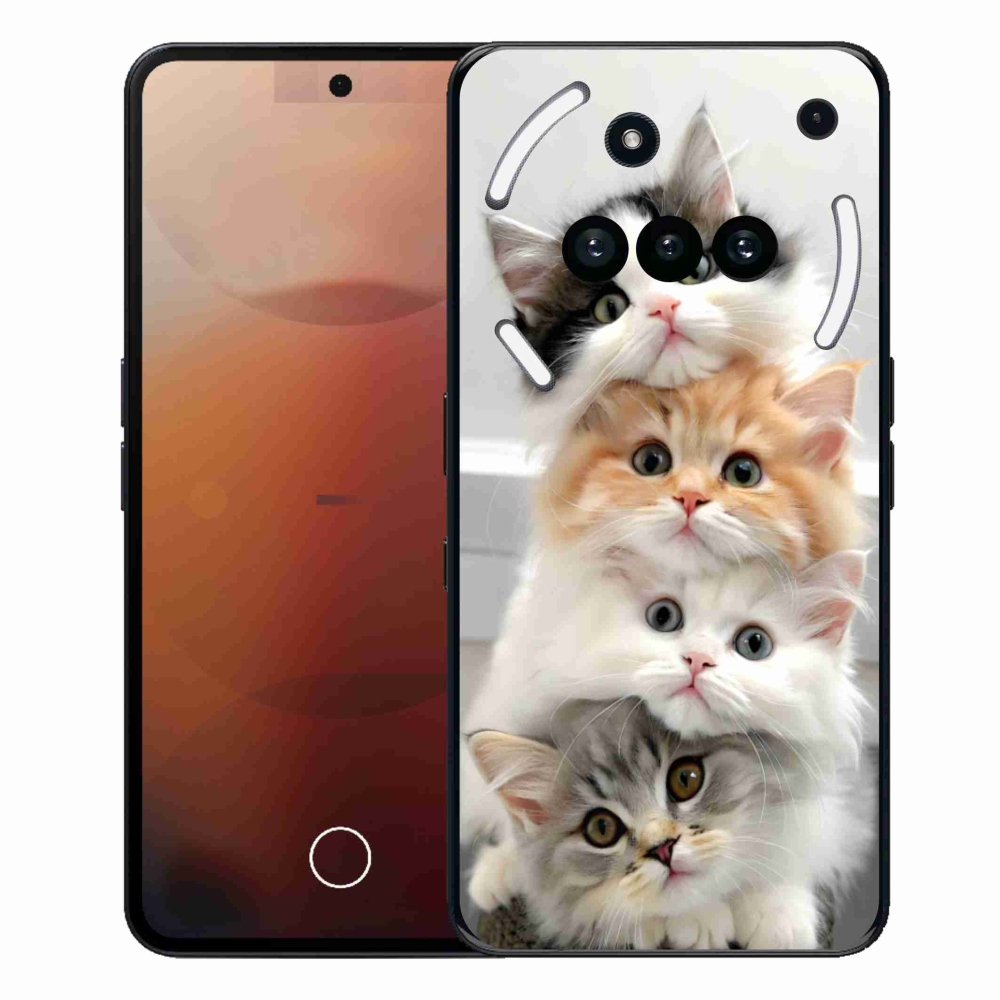 Gelový kryt mmCase na Nothing Phone (3a) - kočičí parta
