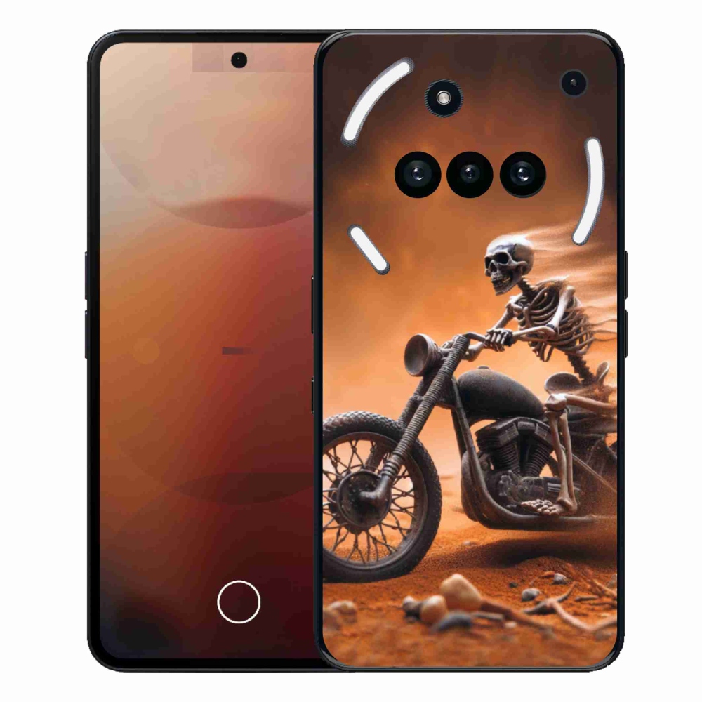 Gelový kryt mmCase na Nothing Phone (3a) - kostra na motorce