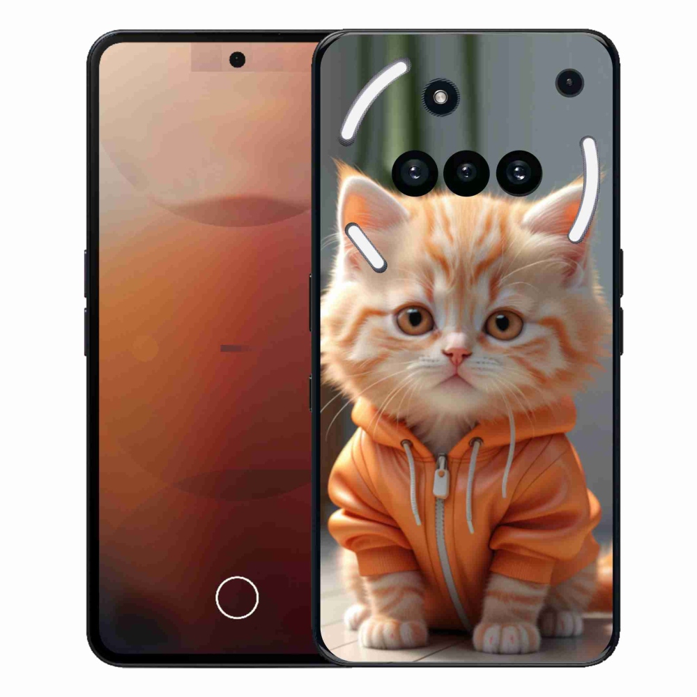 Gelový kryt mmCase na Nothing Phone (3a) - kotě v mikině