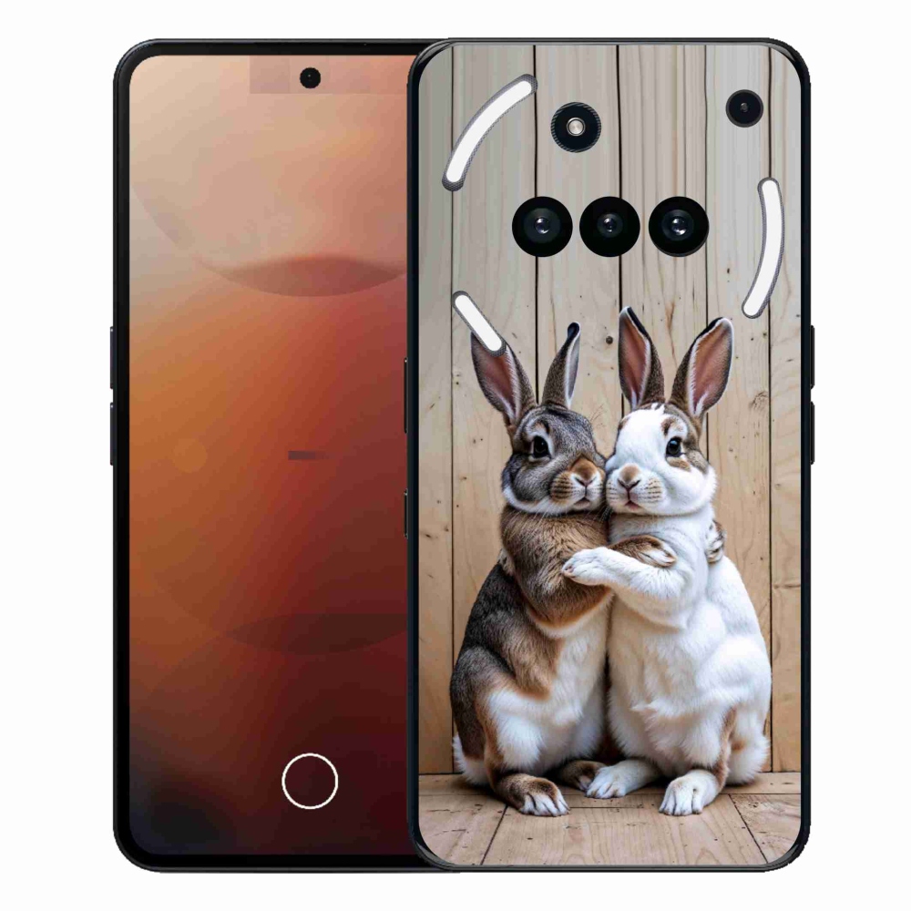 Gelový kryt mmCase na Nothing Phone (3a) - králičí pár