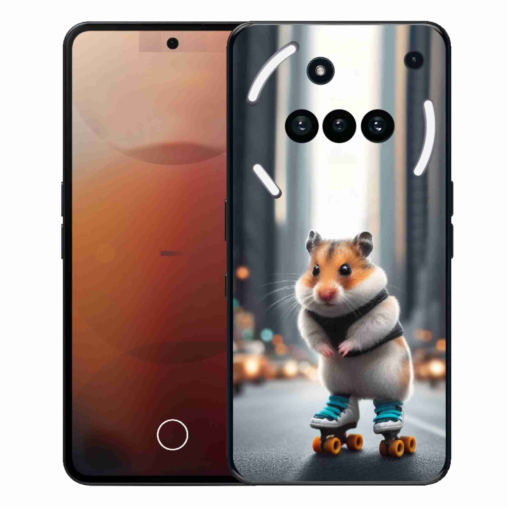 Gelový kryt mmCase na Nothing Phone (3a) - křeček na bruslích