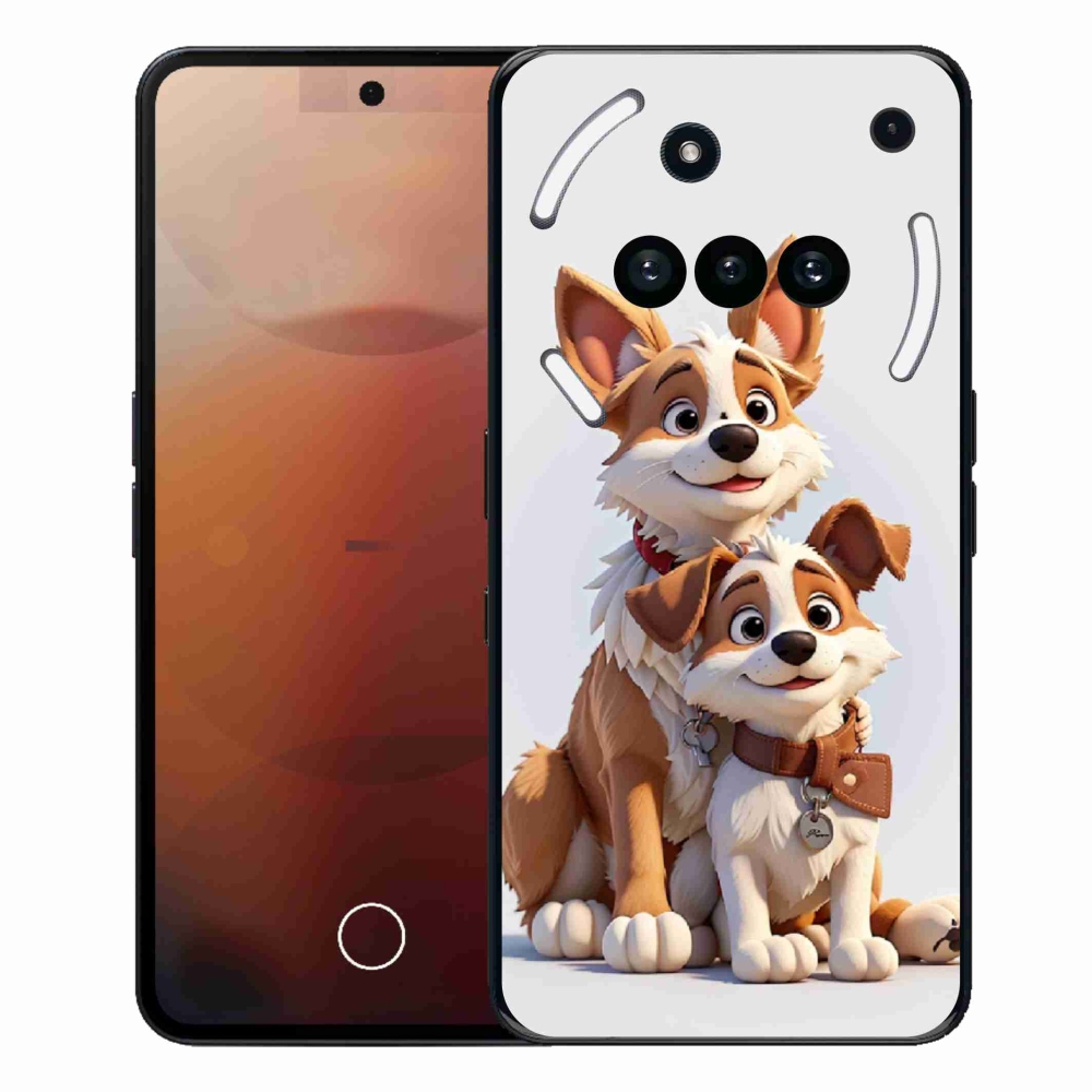 Gelový kryt mmCase na Nothing Phone (3a) - kreslení psi
