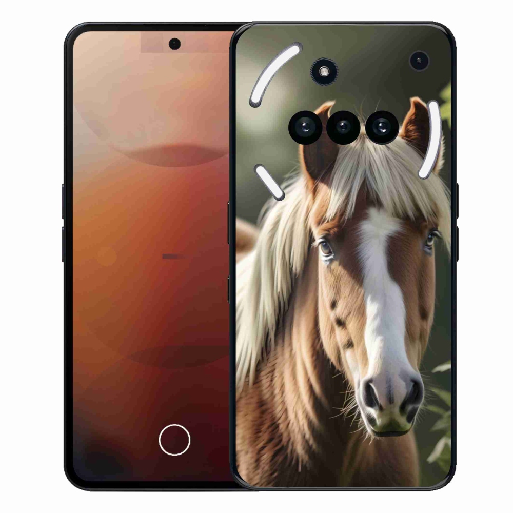 Gelový kryt mmCase na Nothing Phone (3a) - kůň se světlou hřívou