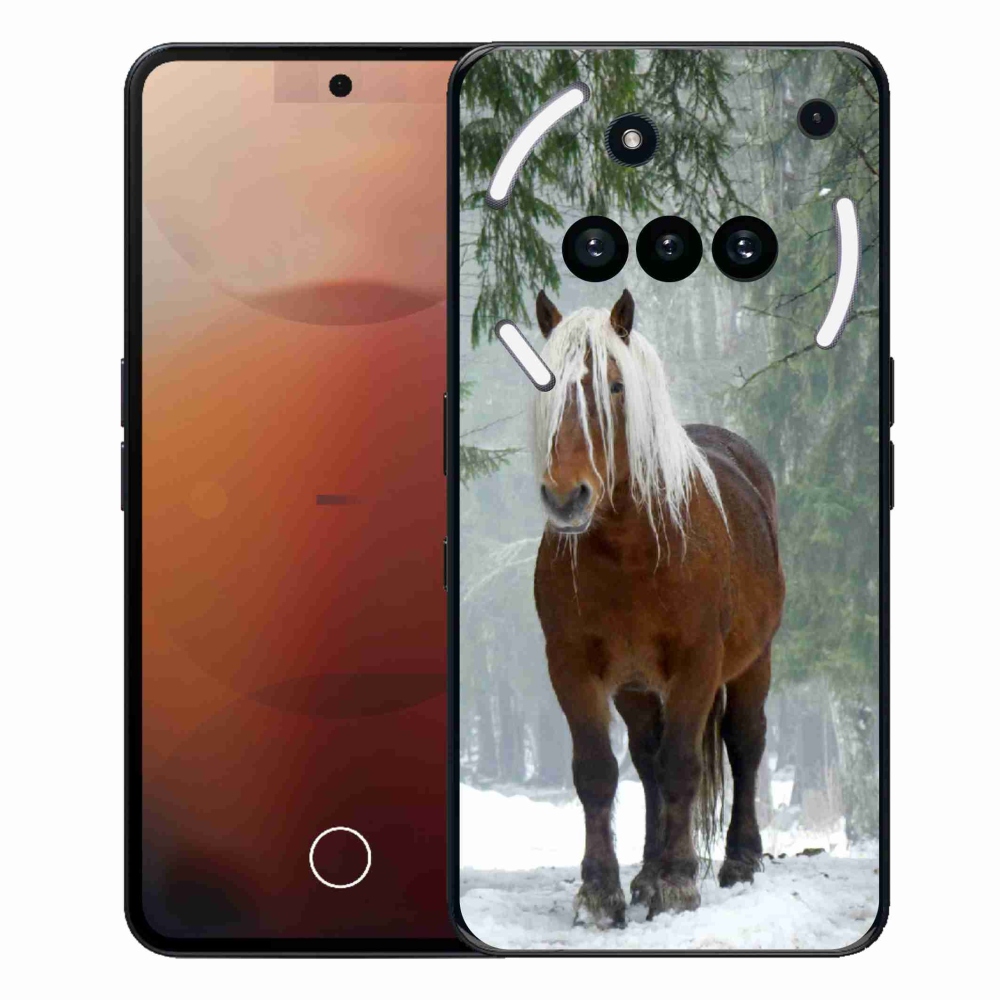 Gelový kryt mmCase na Nothing Phone (3a) - kůň v lese