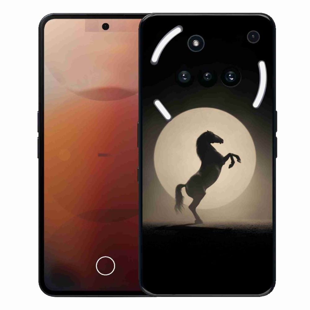 Gelový kryt mmCase na Nothing Phone (3a) - kůň v siluetě