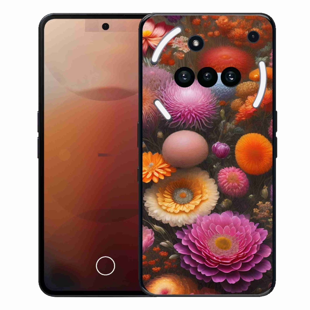 Gelový kryt mmCase na Nothing Phone (3a) - květinová kompozice