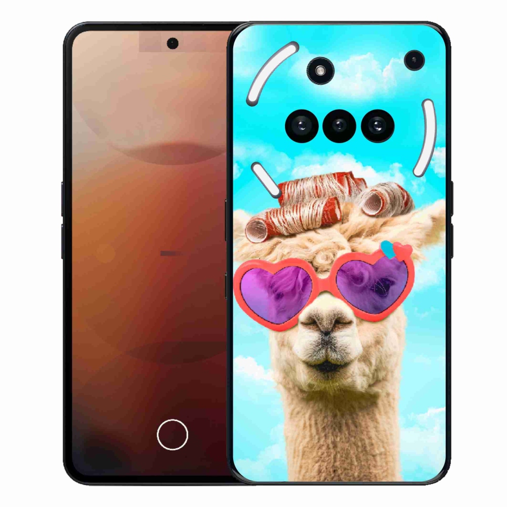 Gelový kryt mmCase na Nothing Phone (3a) - lama s brýlemi