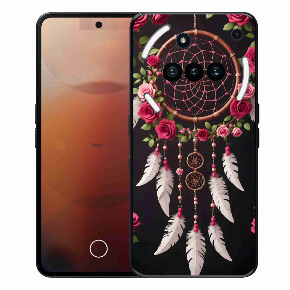 Gelový kryt mmCase na Nothing Phone (3a) - lapač snů s růžemi