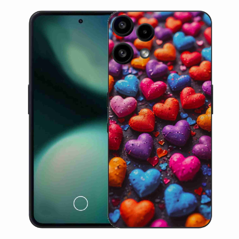 Gelový kryt mmCase na Nothing Phone (3a) Lite - barevná srdce