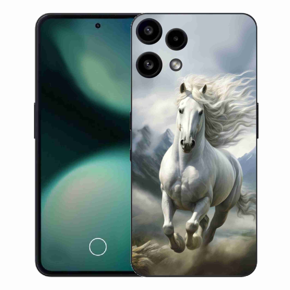 Gelový kryt mmCase na Nothing Phone (3a) Lite - běžící bílý kůň 3
