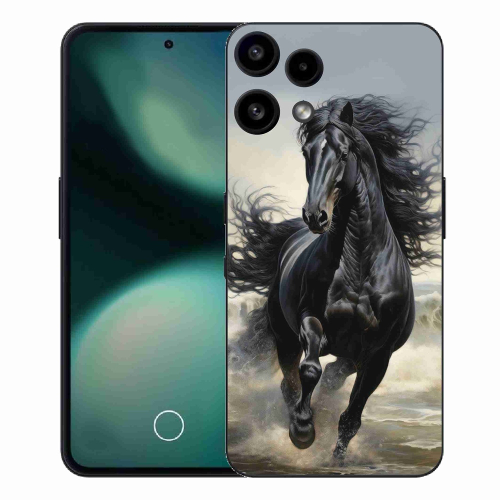 Gelový kryt mmCase na Nothing Phone (3a) Lite - běžící černý kůň