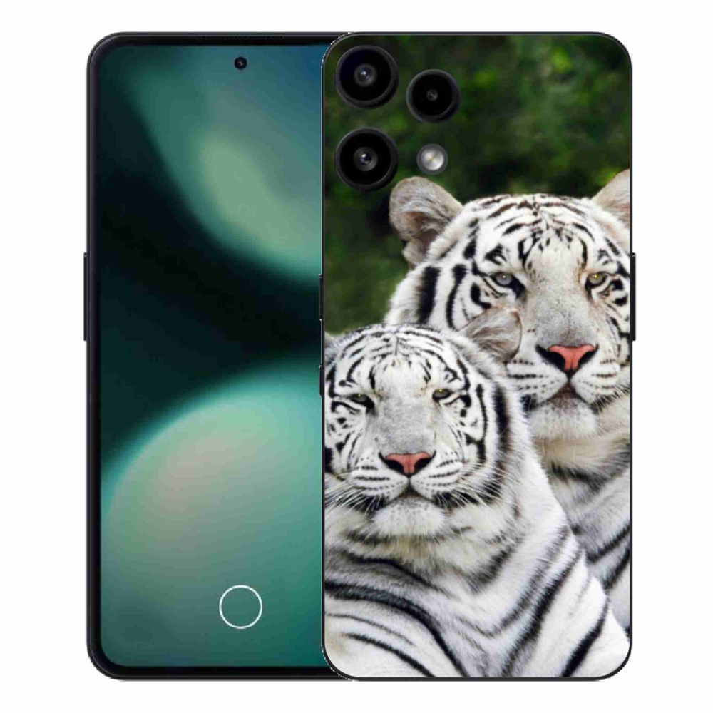 Gelový kryt mmCase na Nothing Phone (3a) Lite - bílí tygři