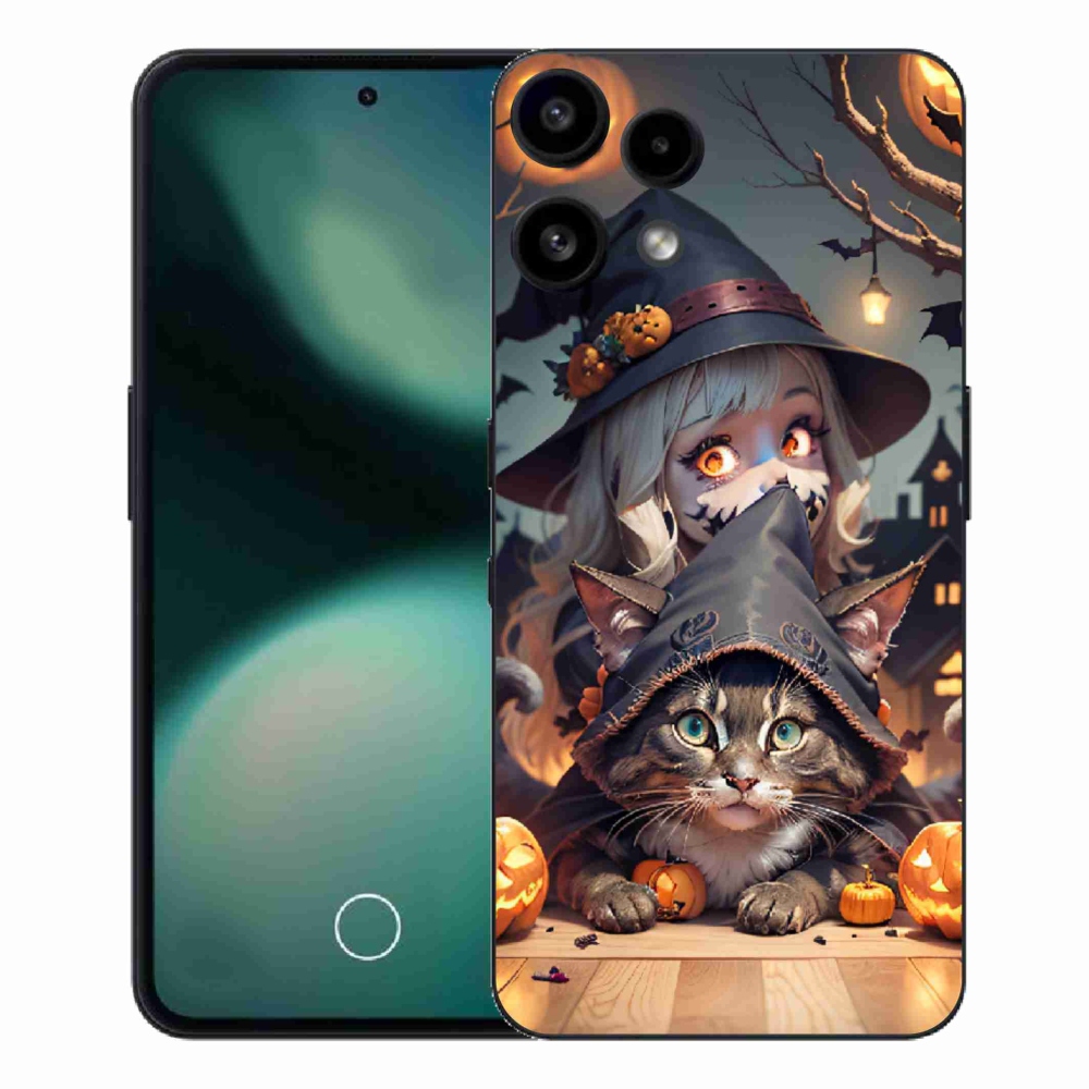 Gelový kryt mmCase na Nothing Phone (3a) Lite - čarodějnice s kočkou