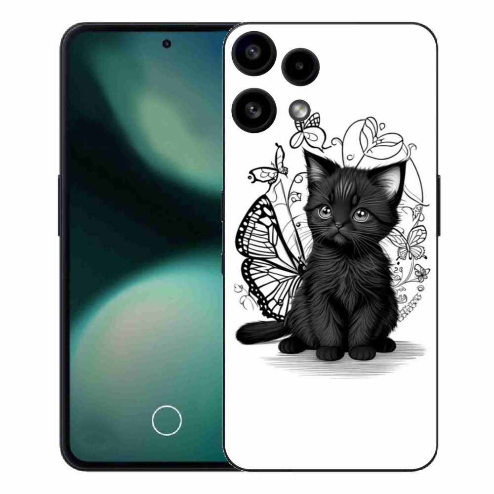 Gelový kryt mmCase na Nothing Phone (3a) Lite - černé kotě