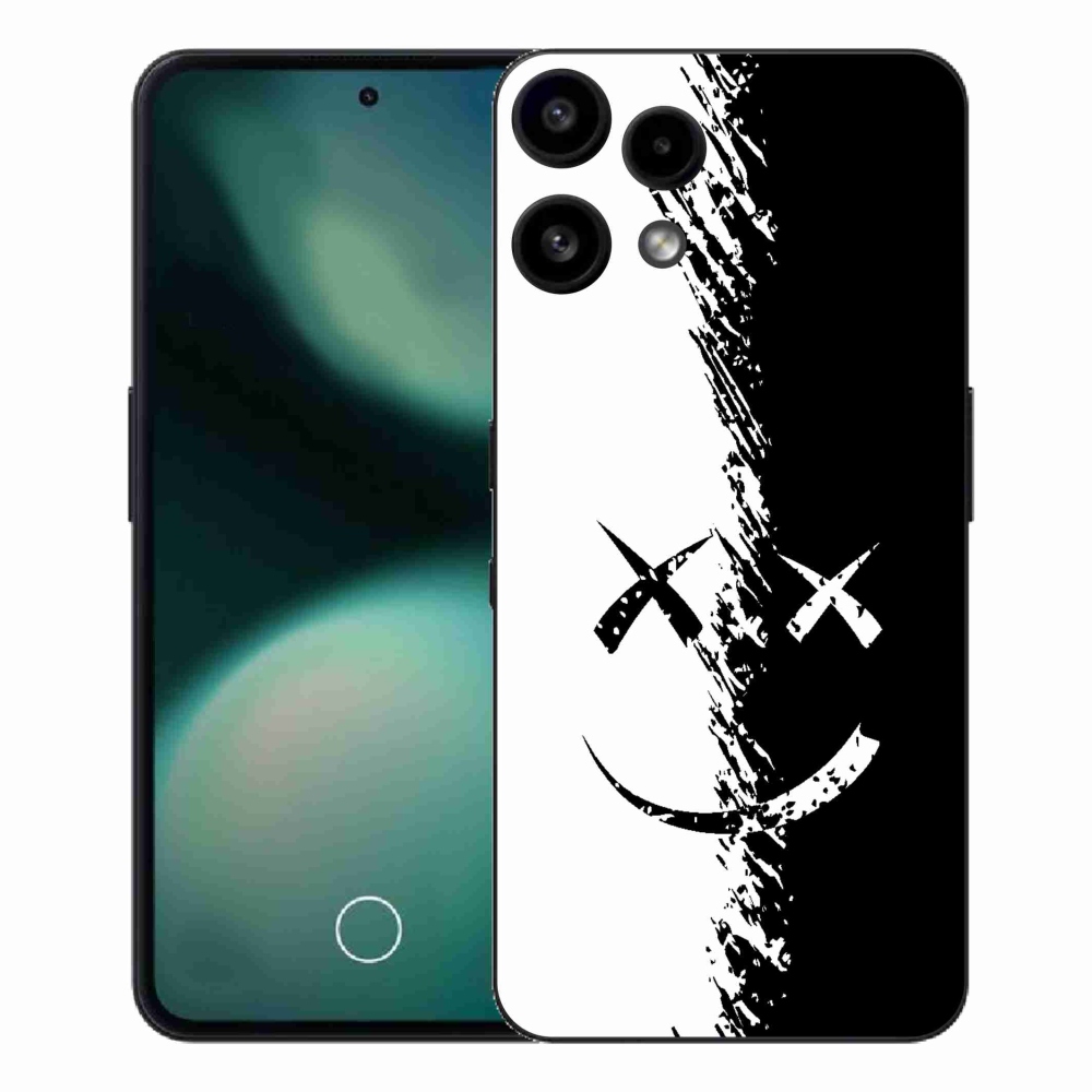 Gelový kryt mmCase na Nothing Phone (3a) Lite - černobílý smajlík