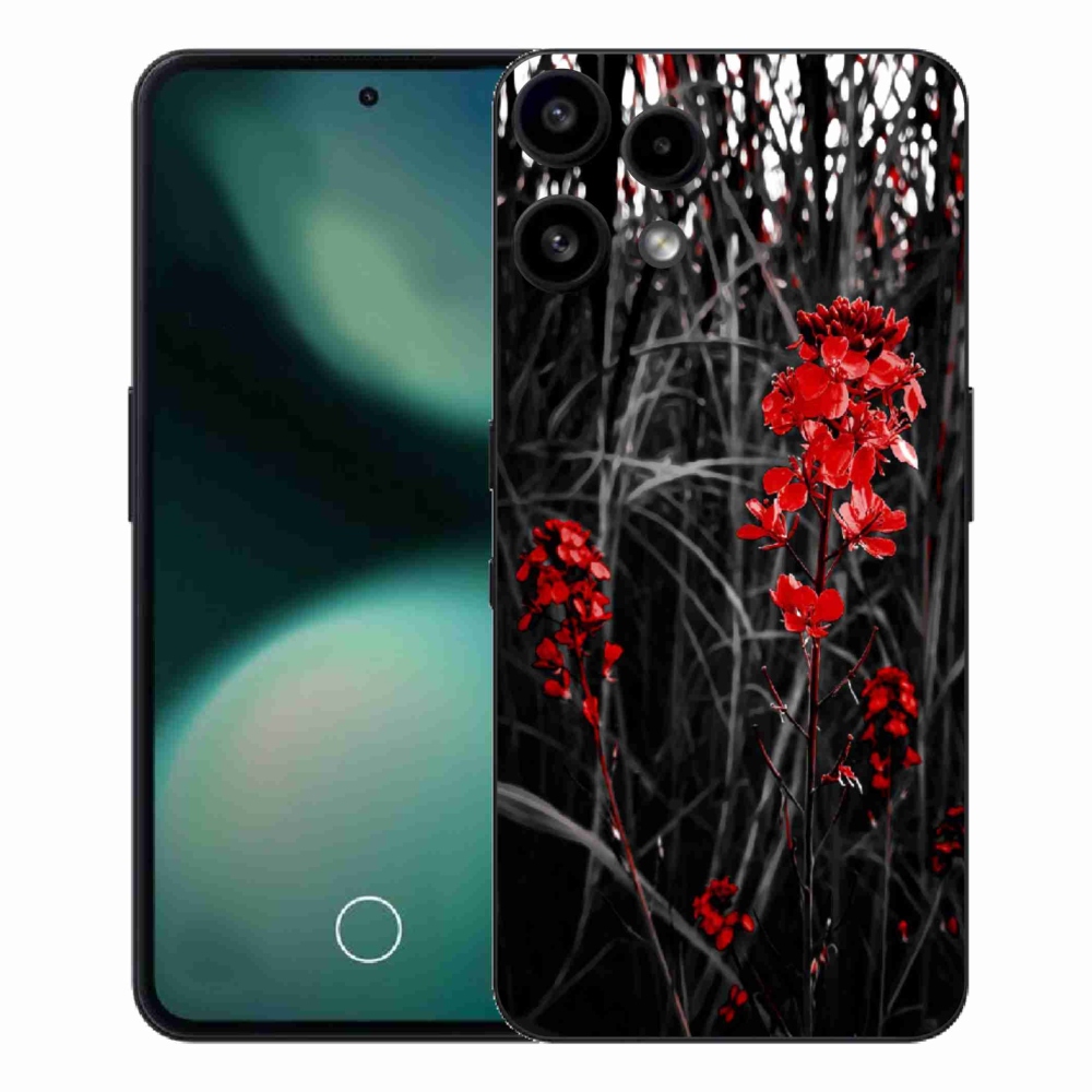 Gelový kryt mmCase na Nothing Phone (3a) Lite - červená rostlina