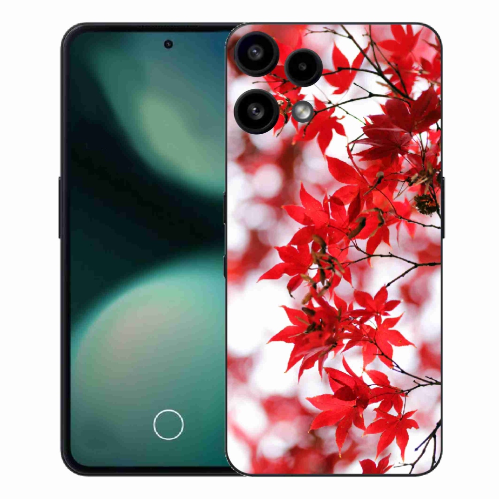 Gelový kryt mmCase na Nothing Phone (3a) Lite - červené listy