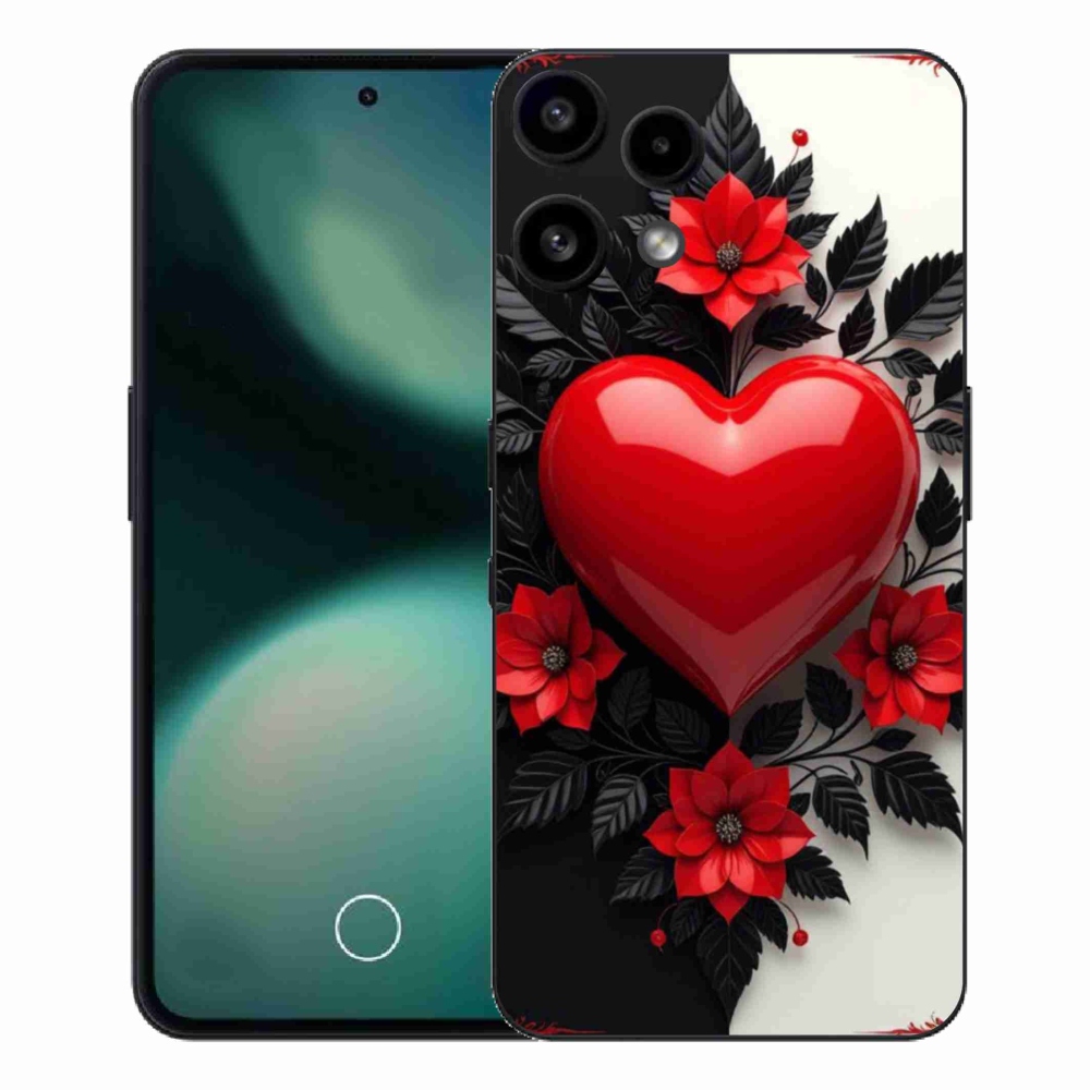 Gelový kryt mmCase na Nothing Phone (3a) Lite - červené srdce