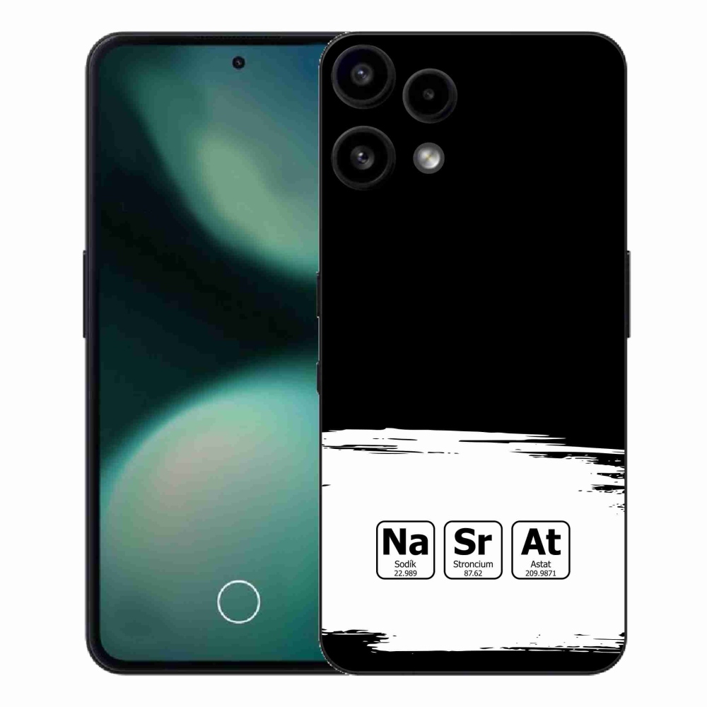 Gelový kryt mmCase na Nothing Phone (3a) Lite - chemické prvky bíločerné pozadí