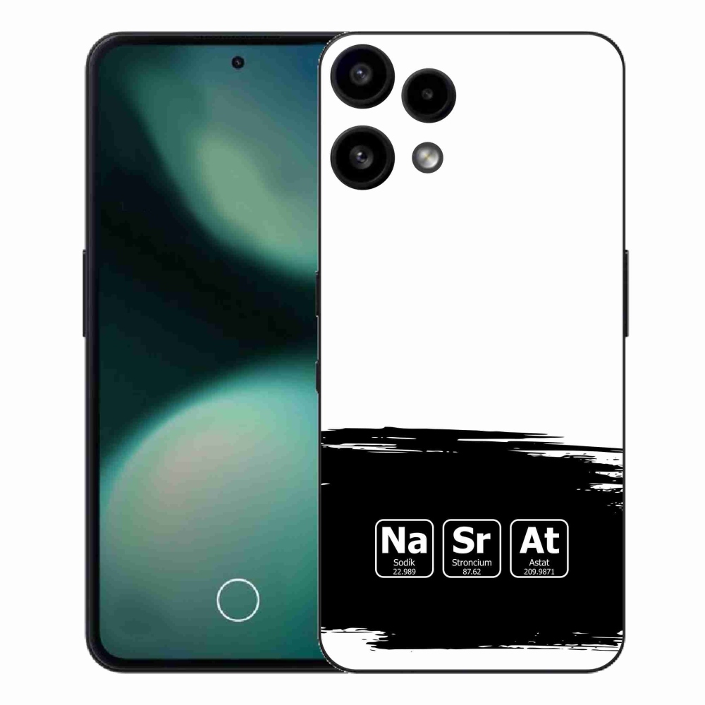 Gelový kryt mmCase na Nothing Phone (3a) Lite - chemické prvky černobílé pozadí