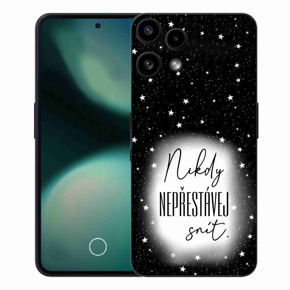 Gelový kryt mmCase na Nothing Phone (3a) Lite - citát 1 bíločerné pozadí