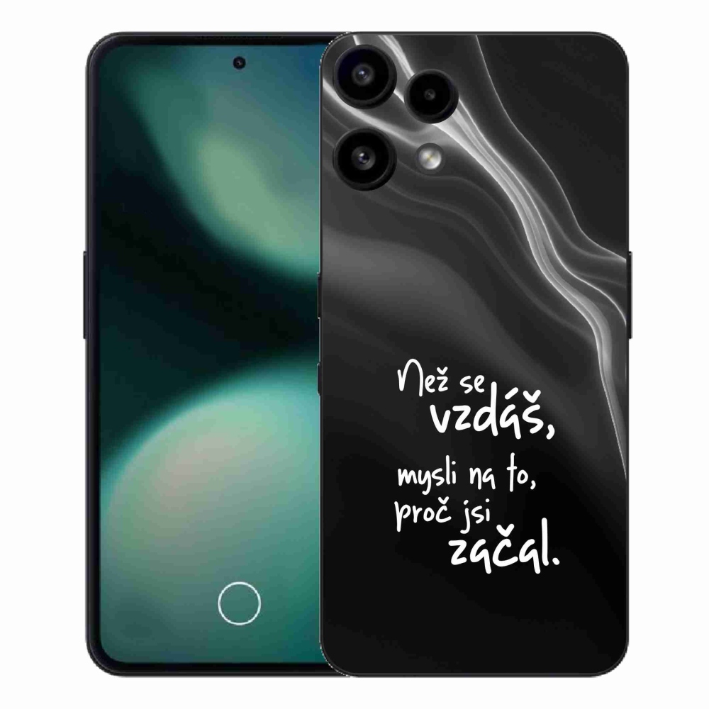 Gelový kryt mmCase na Nothing Phone (3a) Lite - citát 2 černé pozadí
