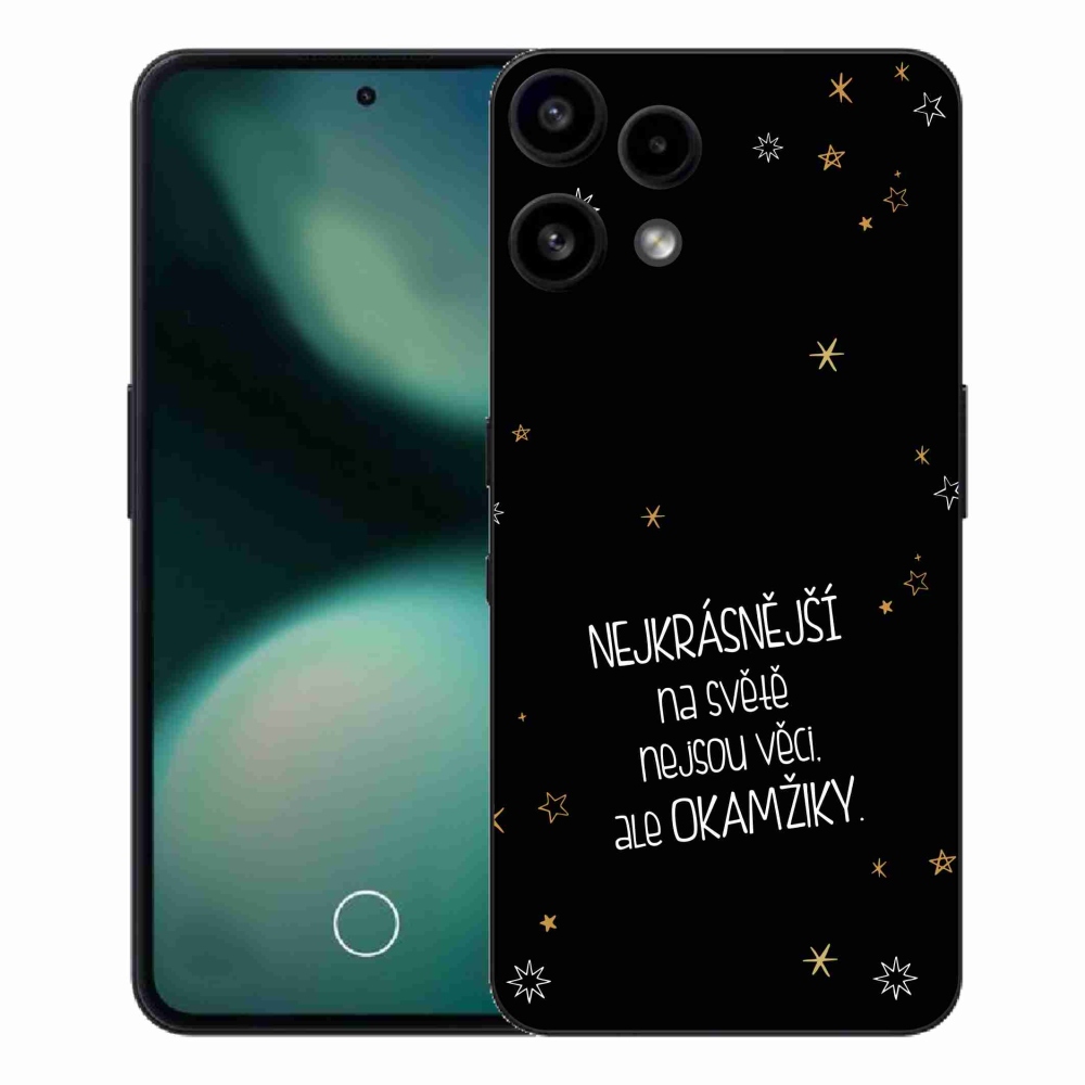 Gelový kryt mmCase na Nothing Phone (3a) Lite - citát 4 černé pozadí