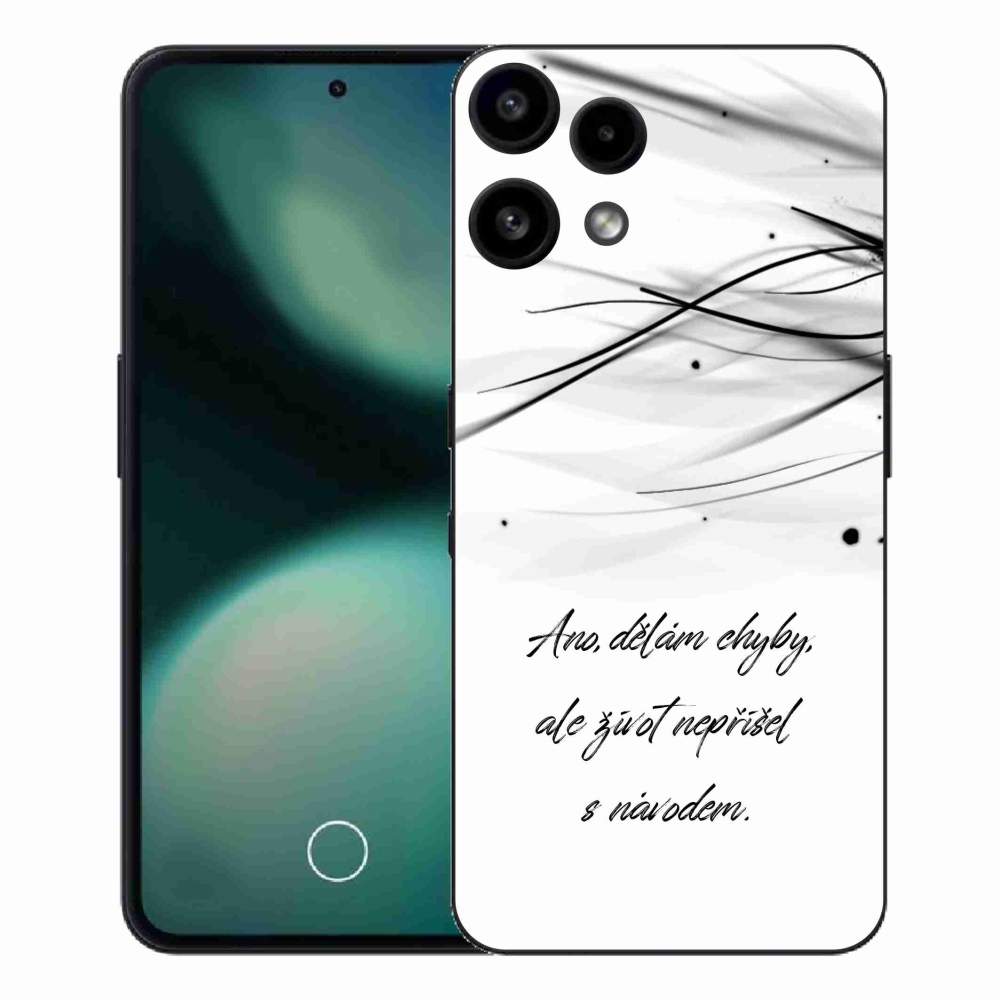 Gelový kryt mmCase na Nothing Phone (3a) Lite - citát bílé pozadí