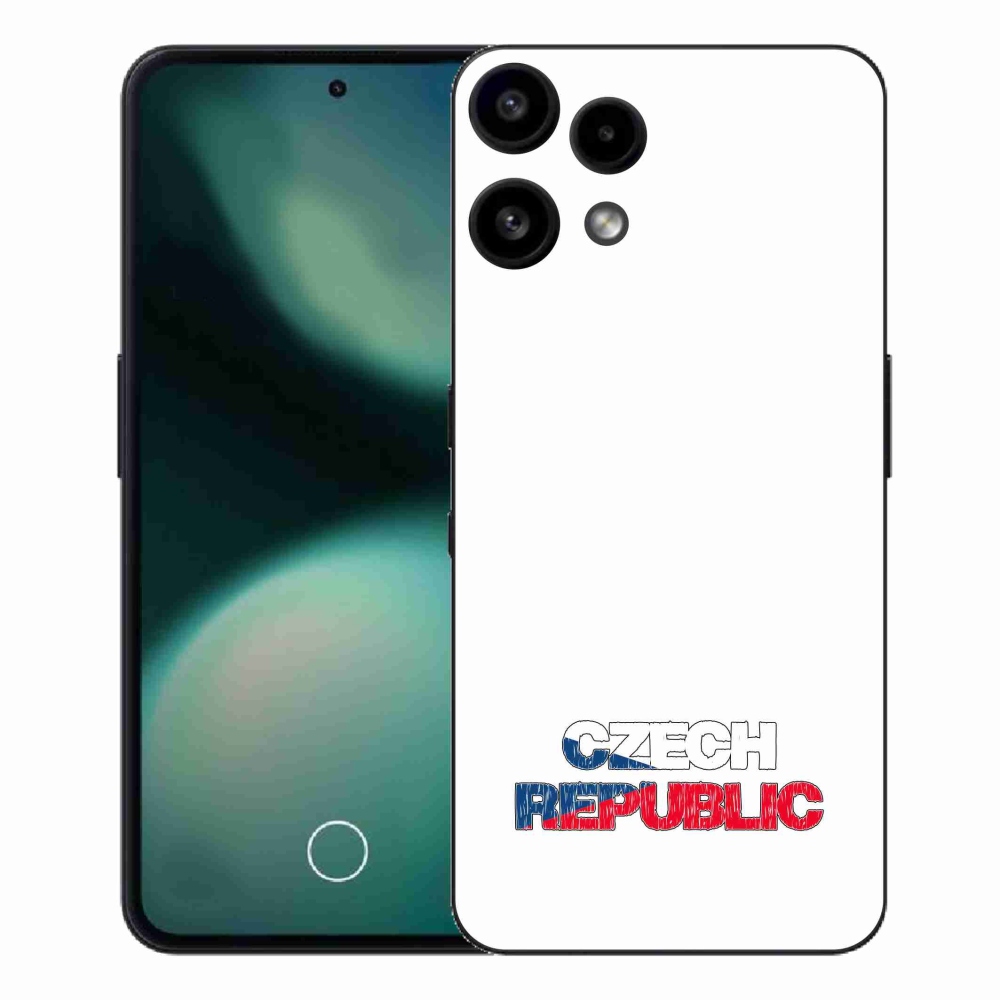 Gelový kryt mmCase na Nothing Phone (3a) Lite - Czech Republic bílé pozadí
