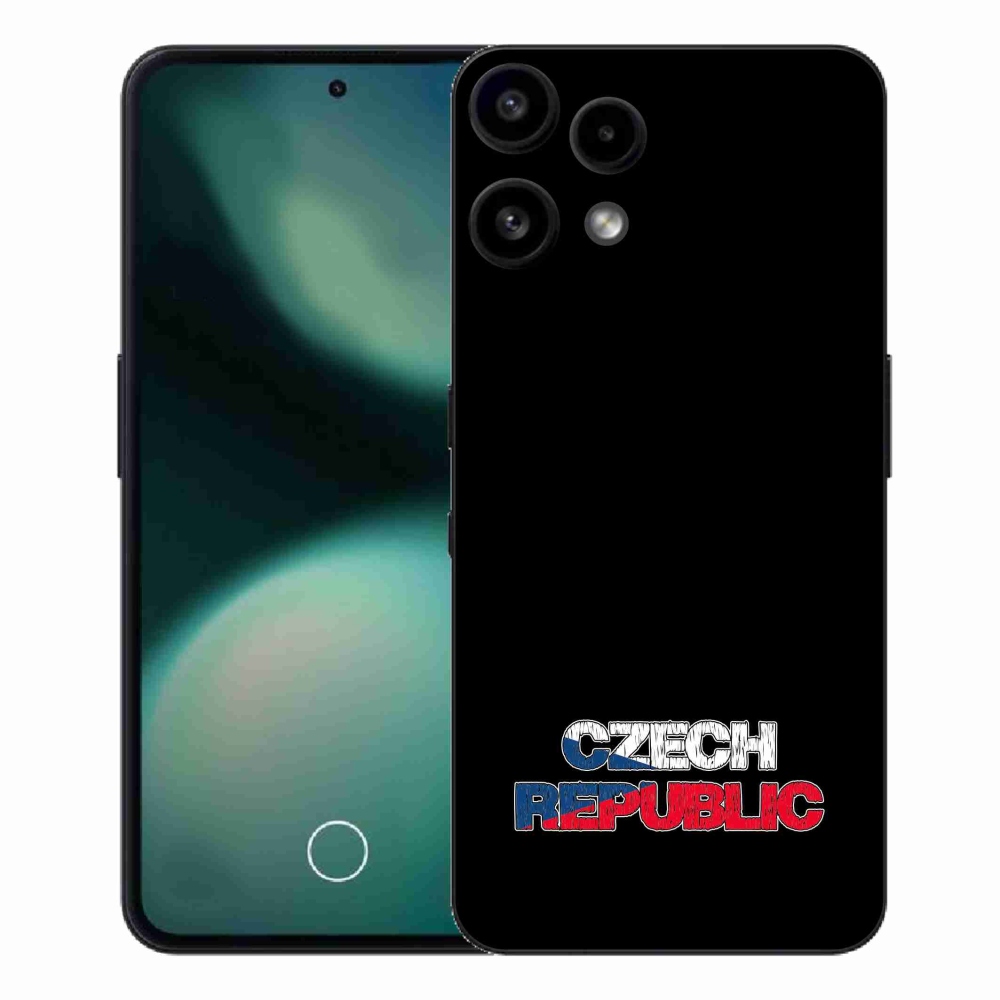 Gelový kryt mmCase na Nothing Phone (3a) Lite - Czech Republic černé pozadí