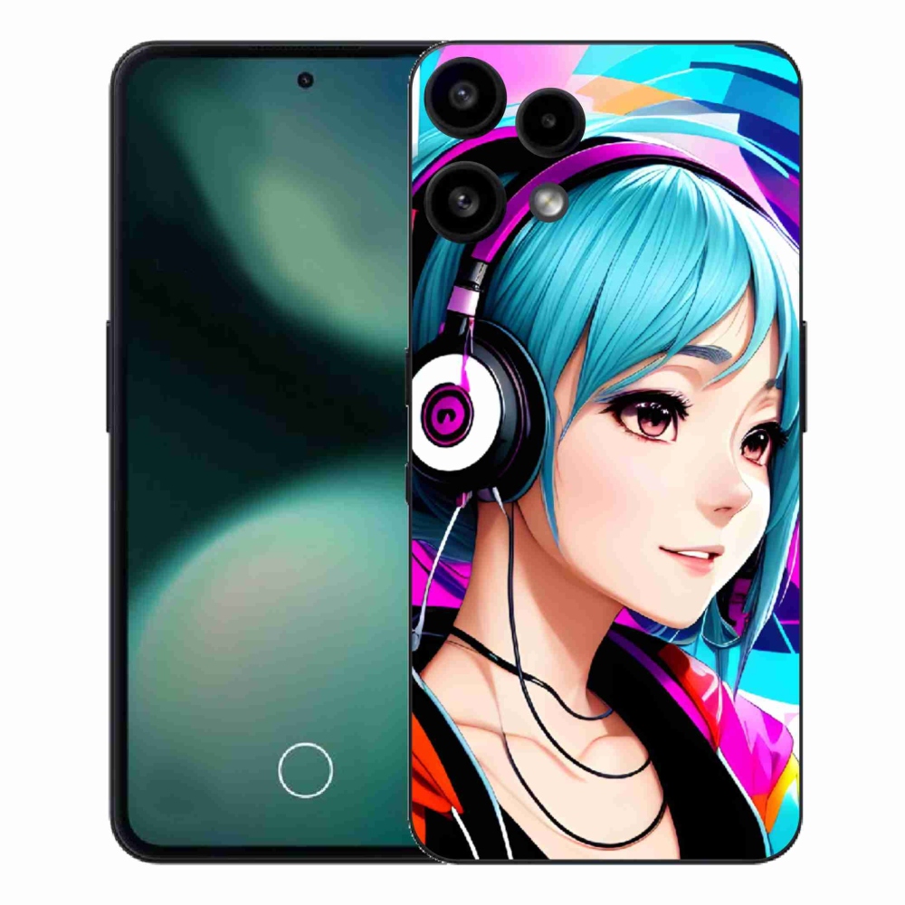 Gelový kryt mmCase na Nothing Phone (3a) Lite - dívka se sluchátky