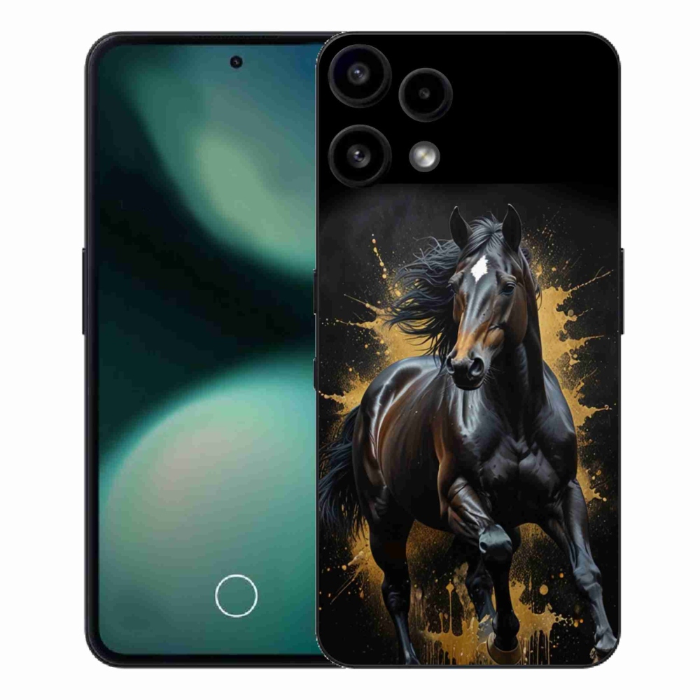 Gelový kryt mmCase na Nothing Phone (3a) Lite - elegantní černý hřebec