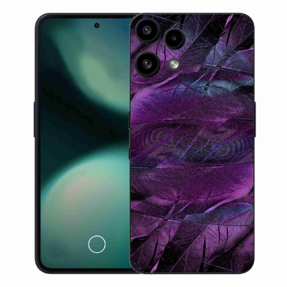 Gelový kryt mmCase na Nothing Phone (3a) Lite - fialová pírka