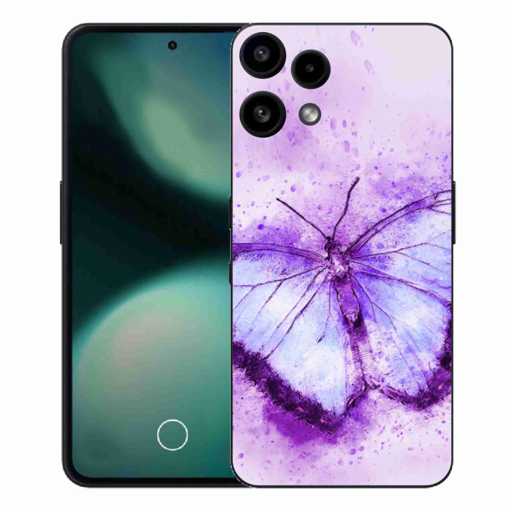 Gelový kryt mmCase na Nothing Phone (3a) Lite - fialový motýl