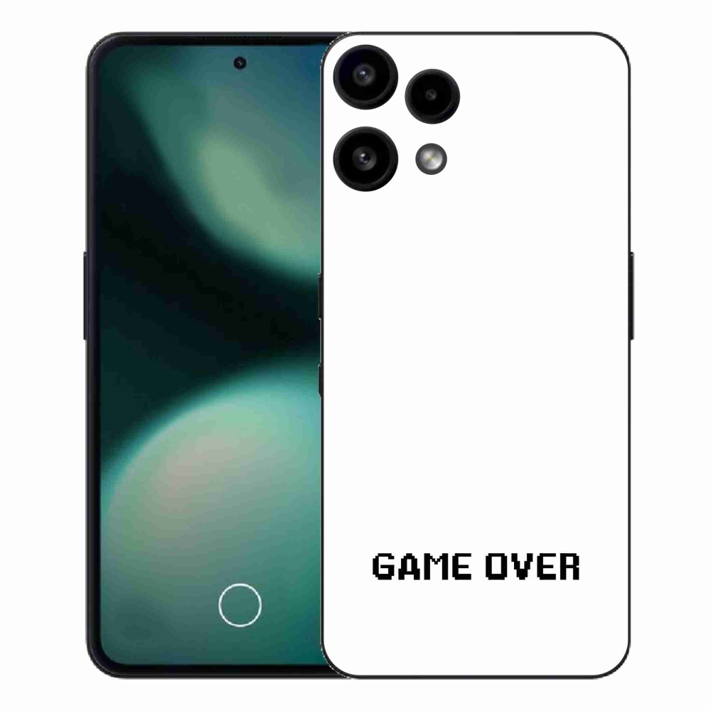 Gelový kryt mmCase na Nothing Phone (3a) Lite - game over bílé pozadí