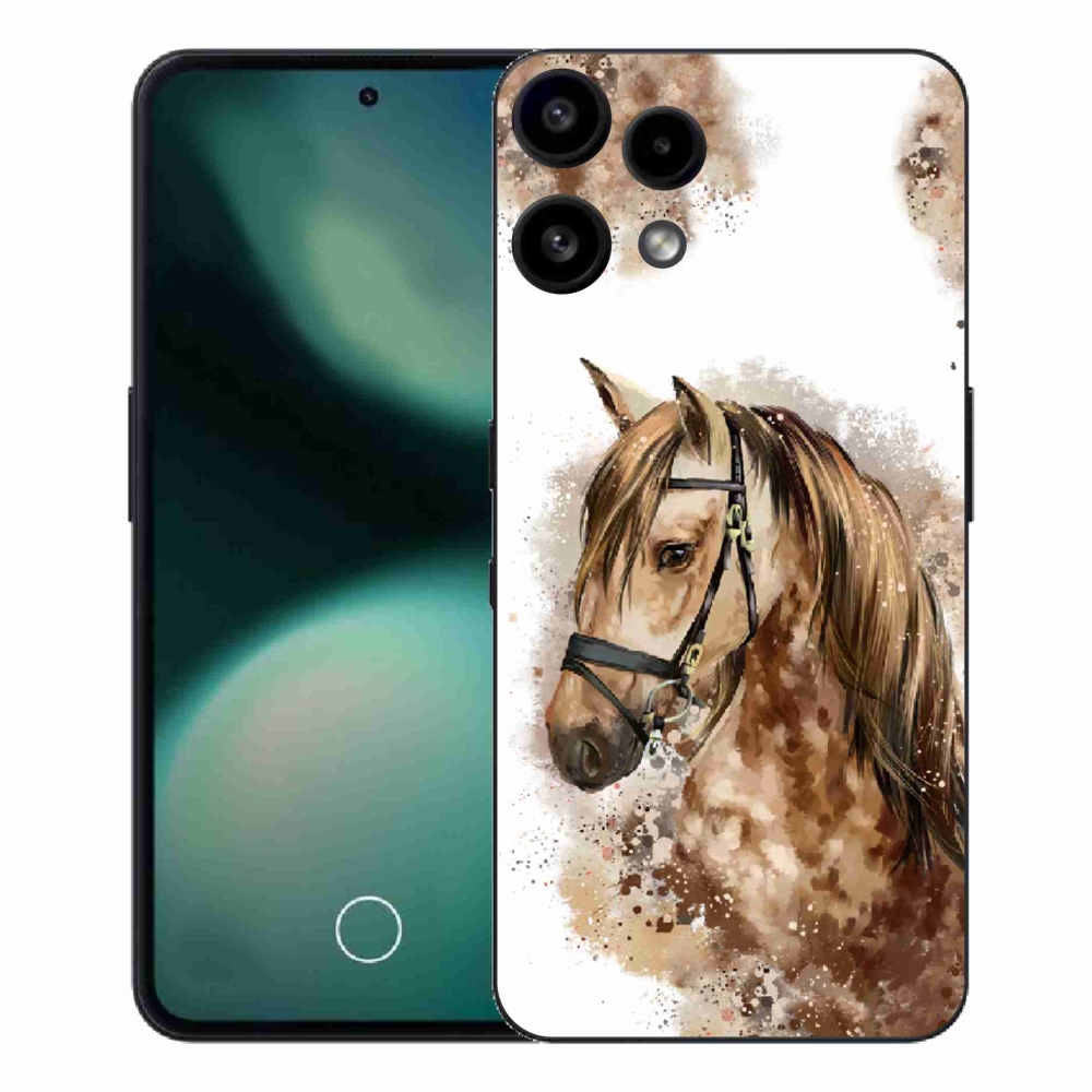 Gelový kryt mmCase na Nothing Phone (3a) Lite - hnědý kreslený kůň