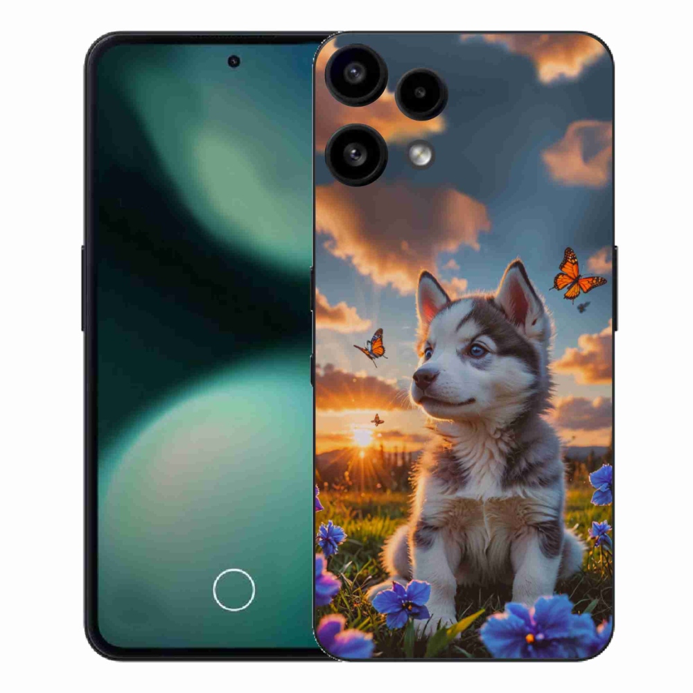 Gelový kryt mmCase na Nothing Phone (3a) Lite - husky při západu slunce